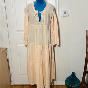 9 Seed Long Sleeve Cotton Maxi Dress Women’s Small